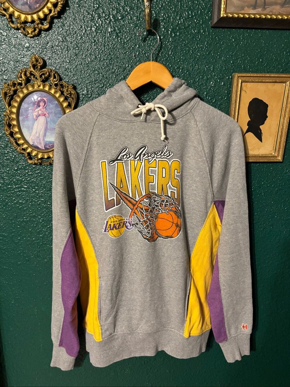 Los Angeles Lakers Homage Retro Hoodie Sz Medium